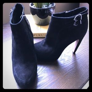 Black high heel bootie